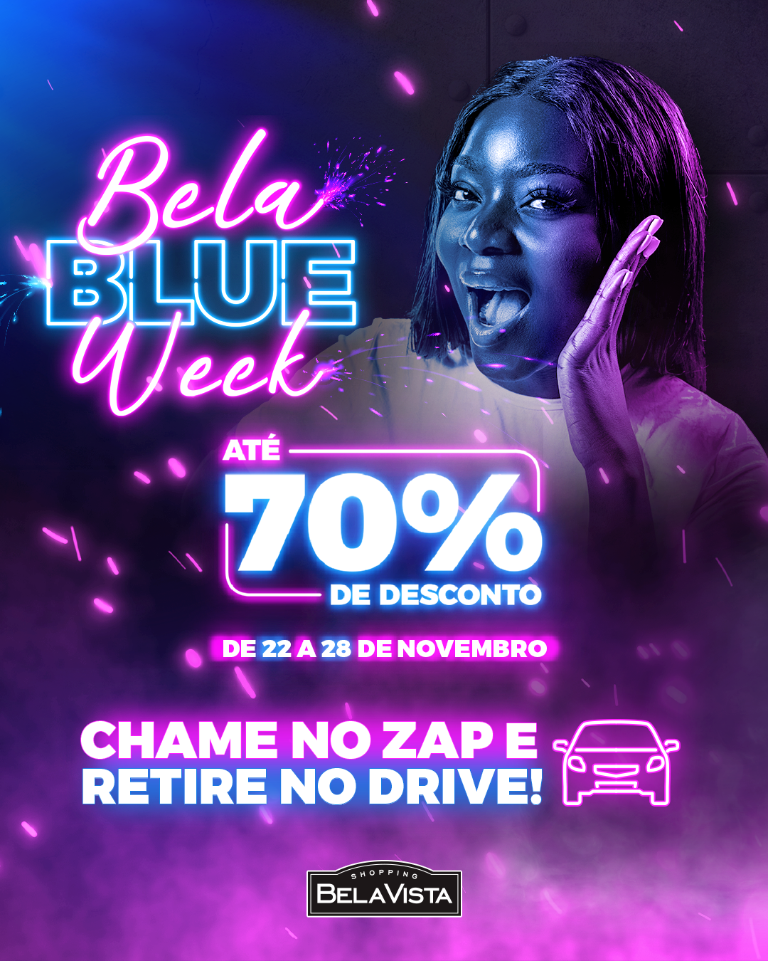 Bela Blue Week começa nesta segunda (22/11) no Bela Vista com descontos e Vitrine Virtual